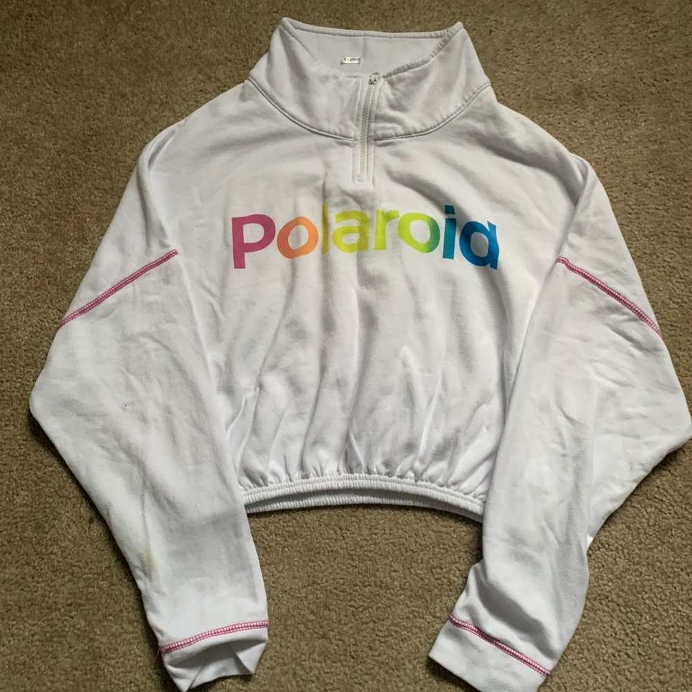 polaroid long sleeve crop